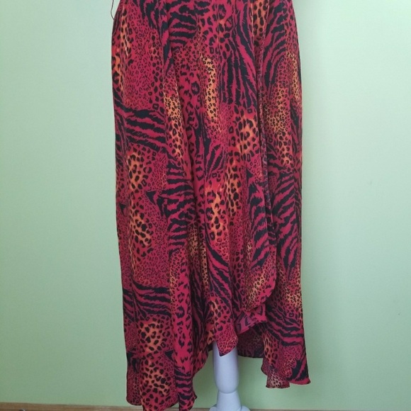 EUC Lane Bryant Animal Print Faux Wrap Dress - Size 14 - Picture 4 of 4